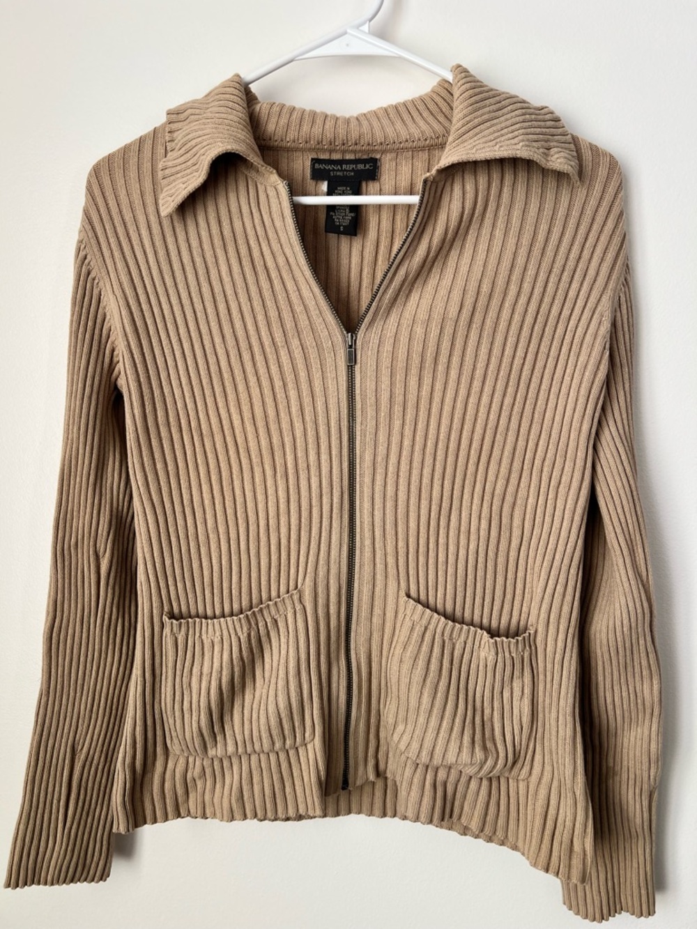 Banana Republic Carolyn Bessette Kennedy Polished Ribbed Zip Jacket